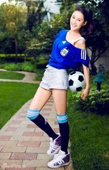 幻灯图集：陈瑞为阿根廷改名陈燃 世界杯写真秀性感
