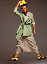 组图：文章演绎新潮复古混搭 显80后男人自由不羁