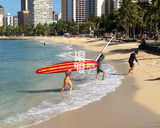 组图：明道与外籍辣妹夏威夷戏水共浴清凉