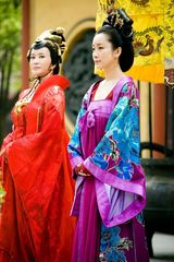 组图：秦海璐刘晓庆《武则天》片场飙戏看点足