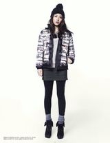 高清组图：韩星河智苑冬装户外写真变酷帅女人