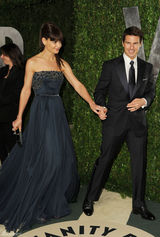 高清图：汤姆-克鲁斯携爱妻凯蒂亮相奥斯卡派对