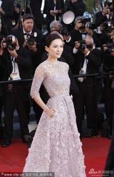 组图：《维纳斯》首映 章子怡素雅长裙助阵