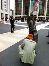 组图：陈燃纽约平底鞋看秀 时尚教主赞品味独特