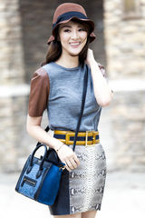 组图：刘梓娇冬日街拍 清新气质俏皮有型