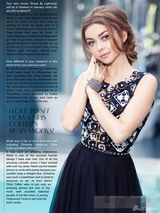 组图：女星萨拉-海蓝德爆乳登杂志 长裙优雅秀曲线