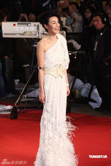 高清：张曼玉挽李安压轴 白色礼服现身引尖叫