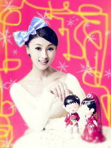 高清图：甘薇新年清纯写真曝光  化身粉红系少女