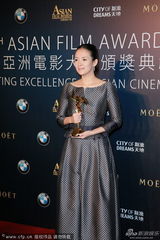 组图：章子怡凭《一代宗师》获最佳女主角奖