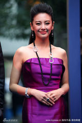 幻灯图集：张雨绮紫色抹胸礼服亮相 秀全钻手表