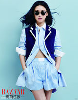 组图：朱珠《芭莎》大片曝光 学院风另类冷艳