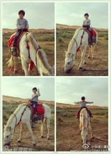 组图：孟庭苇5岁爱子搞怪帅气爱亲亲