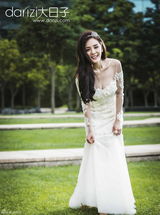 组图：杨幂曝婚纱礼服写真 甜美优雅展清新魅力