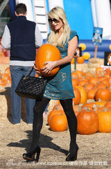 幻灯图：帕丽斯-希尔顿南瓜地拾趣 迎接万圣节