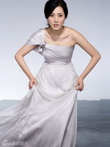 幻灯图：曾黎银紫色淡雅写真 知性女人时尚温婉