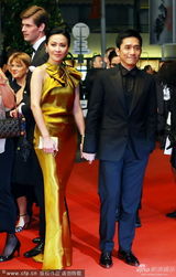 组图：梁朝伟夫妇戛纳走红毯 刘嘉玲金裙气场足