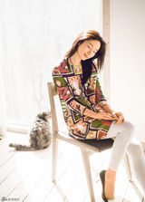 组图：江一燕橘红暖色系大片清新袭人