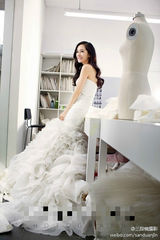 组图：杨幂将大婚婚纱照曝光 美丽新娘幸福满满