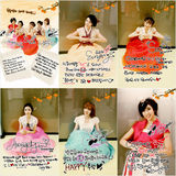 组图：Beast与4minute等韩星穿韩服送中秋祝福