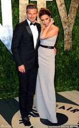 高清组图：贝克汉姆夫妇结伴亮相奥斯卡派对