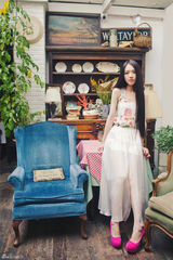 组图：郭碧婷夏日氧气写真婉若夏花气质灵动