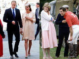 组图：凯特王妃与戴安娜孕期服装大比拼