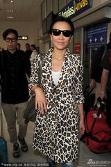 组图：刘嘉玲豹纹黑超抢眼 梁朝伟护花显恩爱