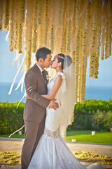 组图：严屹宽杜若溪海外婚礼 大象迎亲明星助阵