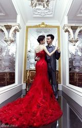组图：沙溢胡可婚礼将近 《时尚新娘》拍婚纱大片