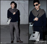 组图：明星爱街拍第六期之冬日搭配 大衣VS毛衣