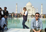 组图：汤姆-克鲁斯与印度影星卡普泰姬陵参观