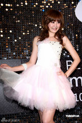 幻灯组图：梁文音现身时尚派对 安心亚公主造型抢眼