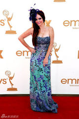 组图：第63届艾美奖红毯女星斗艳之蓝色礼服篇