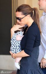 组图：贝克汉姆千金首曝光 小脸肉嘟嘟可爱至极