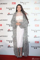 组图：郭碧婷亮相街拍盛典红毯 银灰长袍淑女