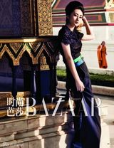 组图：林鹏拍芭莎大片 泰国异域衬托风情万种