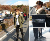 组图：明星爱街拍第8期男士大衣VS女士夹克棉服