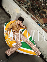 高清图：姚晨俏皮短发登封面 西装墨镜显帅气十足