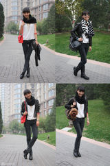 组图：明星爱街拍第二期 秋冬不可缺少各式围巾