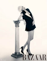 高清图：韩星李妍熙金发大片 黑纱长腿诱惑