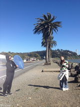 组图：范范美国拍MV展文艺范 黑人掌镜温馨