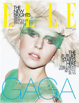 组图：Lady Gaga登英国版《ELLE》开年刊封面