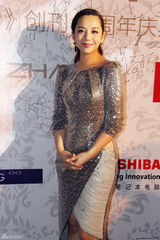 组图：杨梓嫣银裙出席活动 温婉敬妃气场足