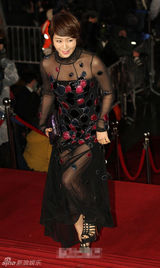 组图：金智英透视长裙秀修长身材走红毯