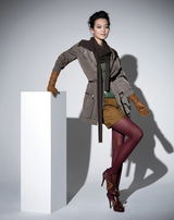 高清组图：申敏儿秋装写真优雅 好身材凹凸有致