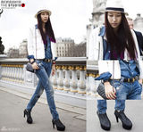 明星爱街拍第21期：25款春季牛仔元素巧妙搭配