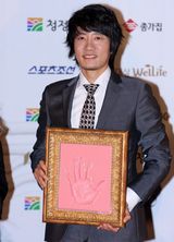 高清图：河智苑等出席青龙电影奖颁奖礼按手印仪式