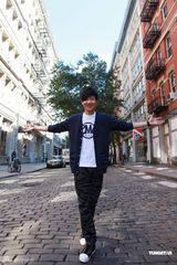 组图：林俊杰赴纽约时尚周为自创品牌取经