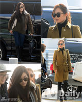 组图：少时Tiffany侑利为赴米兰帅气亮相机场