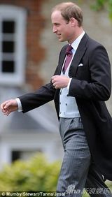 组图：凯特王妃大肚出席婚礼 大风掀裙摆险走光